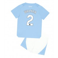 Manchester City Kyle Walker #2 Hjemmedraktsett Barn 2023-24 Kortermet (+ Korte bukser)